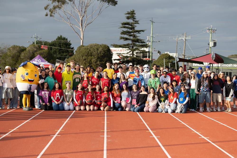 Students celebrating their athletics carnival